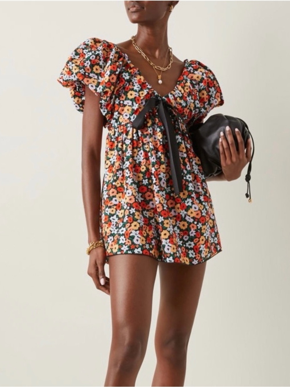 AGUA BY AGUA BENDITA Horizonte Floral Print Mini Dress in Multicolor Small - Picture 16 of 16